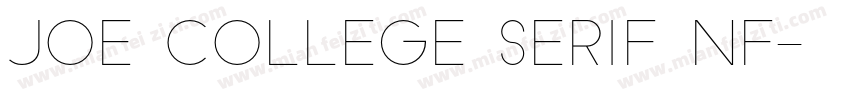 Joe College Serif NF字体转换